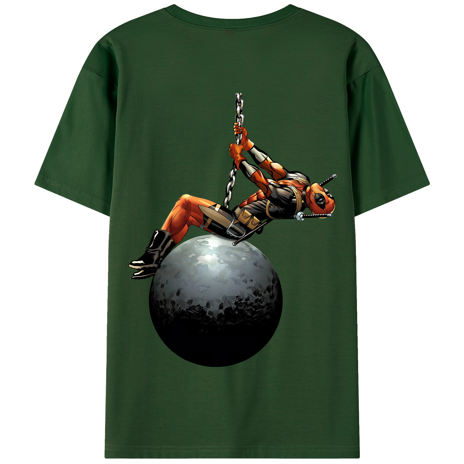 （画像用） Deadpool デッドプール 綿100％半袖Tシャツ（背面プリント）